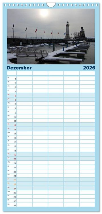 Produktbild: Familienplaner 2026 - Ein Jahr am BODENSEE mit 5 Spalten (Wandkalender, 21 x 45 cm) CALVENDO