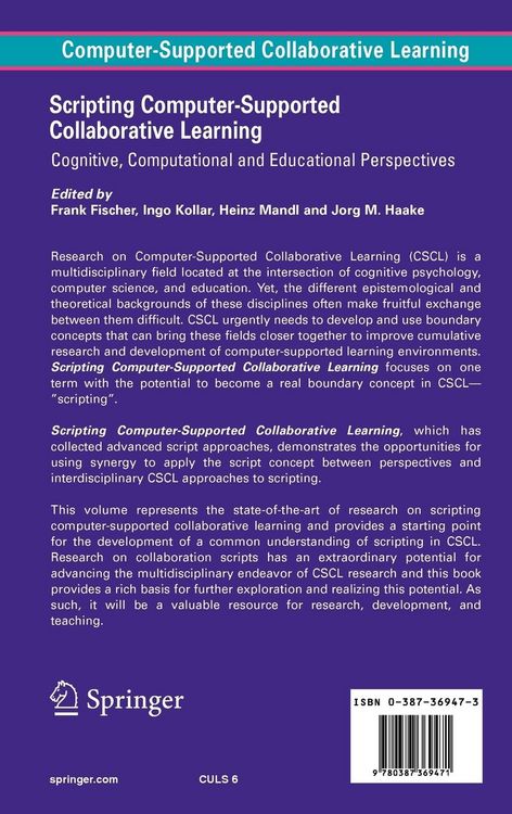 Produktbild: Scripting Computer-Supported Collaborative Learning