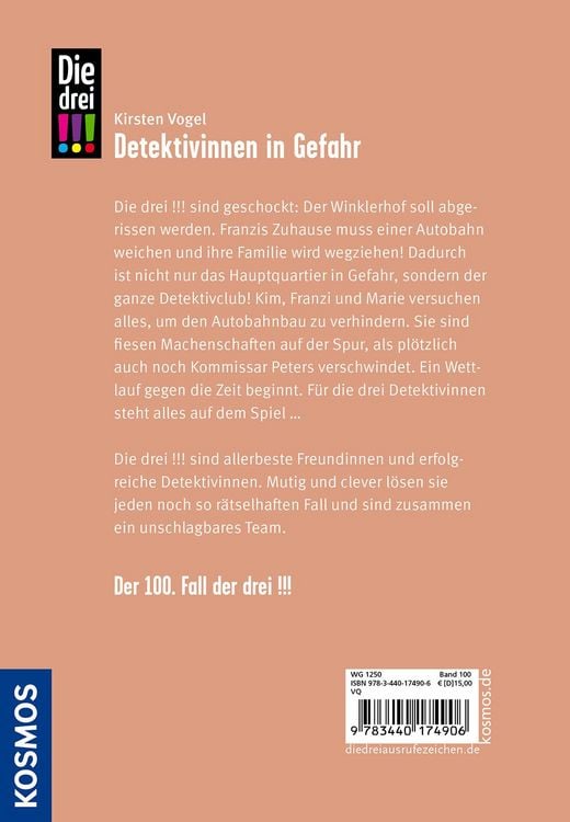 Produktbild: Die drei !!!, 100, Detektivinnen in Gefahr