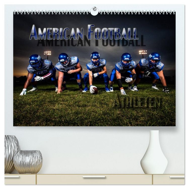 Produktbild: American Football - Athleten (hochwertiger Premium Wandkalender 2026 DIN A2 quer), Kunstdruck in Hochglanz