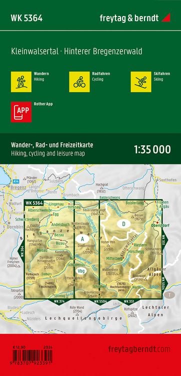 Produktbild: Freytag & berndt Wanderkarte WK 5364 Kleinwalsertal, Hinterer Bregenzerwald 1:35.000