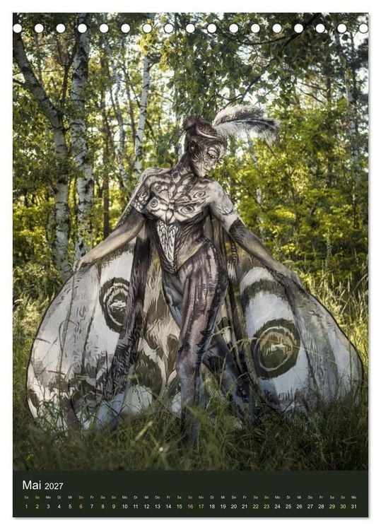 Produktbild: Bodypainting Adventures - Farbe auf nackter Haut (Tischkalender 2027 DIN A5 hoch), CALVENDO Monatskalender