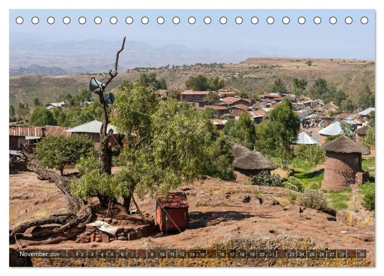 Produktbild: &Auml;thiopien, urspr&uuml;ngliches Afrika (Tischkalender 2026 DIN A5 quer), CALVENDO Monatskalender