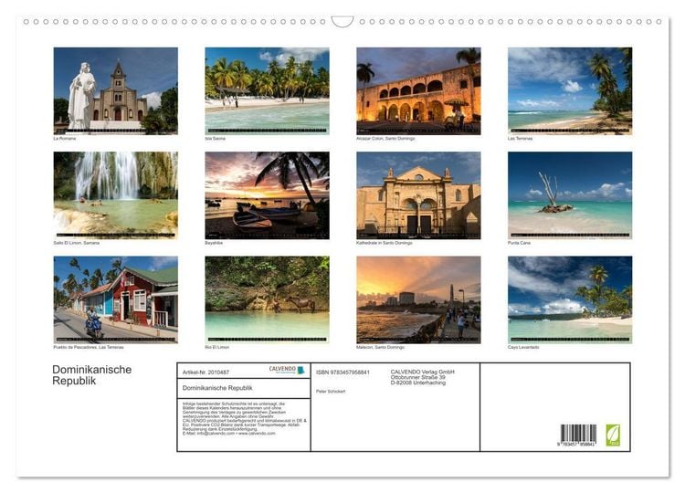 Produktbild: Dominikanische Republik (Wandkalender 2026 DIN A2 quer), CALVENDO Monatskalender
