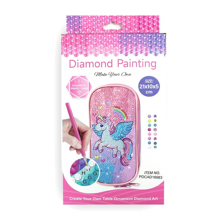 Produktbild: PRACHT Diamond Painting Federm&auml;ppchen Einhorn rosa