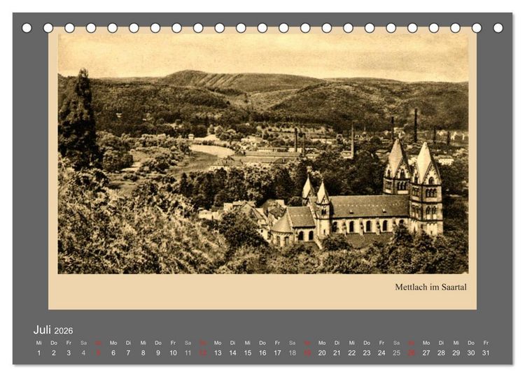Produktbild: Saarland - vunn domols (frieher), Landkreis Merzig-Wadern (Tischkalender 2026 DIN A5 quer), CALVENDO Monatskalender
