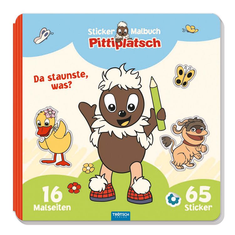 Produktbild: Tr&ouml;tsch Unser Sandm&auml;nnchen Malbuch Stickermalbuch Pittiplatsch