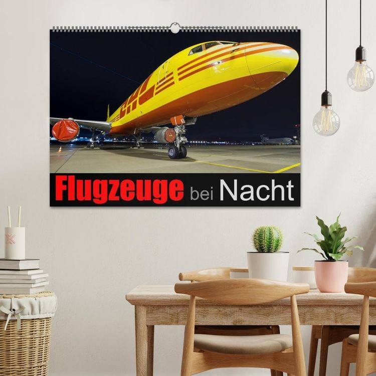 Produktbild: Flugzeuge bei Nacht (Wandkalender 2026 DIN A2 quer), CALVENDO Monatskalender