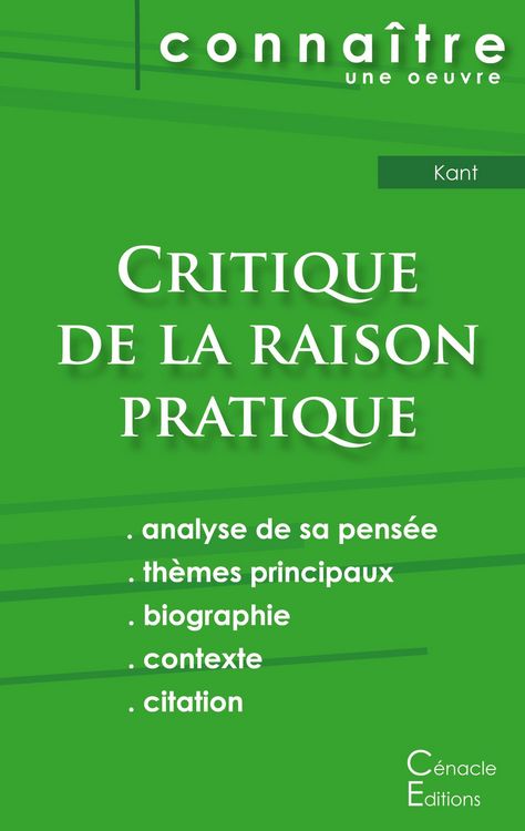 Produktbild: Fiche de lecture Critique de la raison pratique de Kant (Analyse philosophique de r&eacute;f&eacute;rence et r&eacute;sum&eacute; complet)