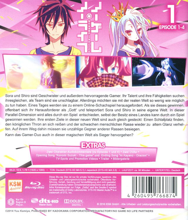 Produktbild: No Game - No Life Vol. 1 - Episoden 01-04