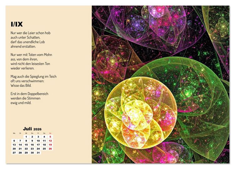 Produktbild: Orpheus' Leier (Wandkalender 2026 DIN A2 quer), CALVENDO Monatskalender