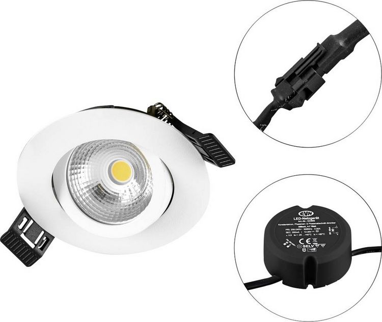 Produktbild: EVN S060102 S060102 LED-Einbauleuchte LED 6W Wei&szlig;