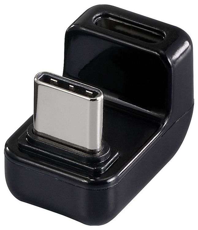 Produktbild: Renkforce USB4&reg; Adapter [1x USB-C&reg; Stecker - 1x USB-C&reg; Buchse] USB4&reg; U-Type Charging Adapter, 8K, 140W, 40 Gbps LED-Display Laden