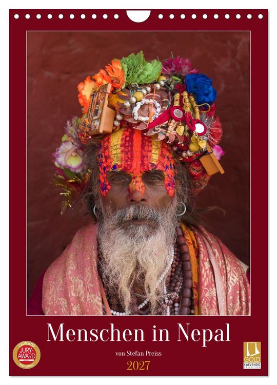 Produktbild: Menschen in Nepal (Wandkalender 2027 DIN A4 hoch), CALVENDO Monatskalender
