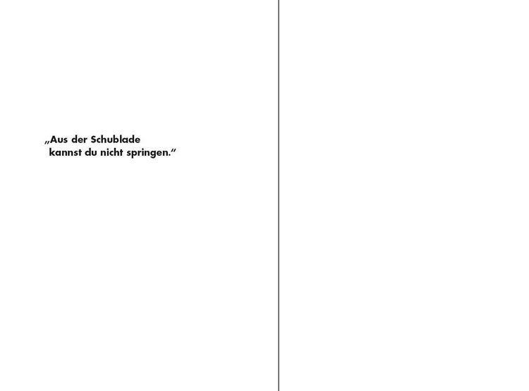 Produktbild: &raquo;Aus der Schublade kannst du nicht springen&laquo;