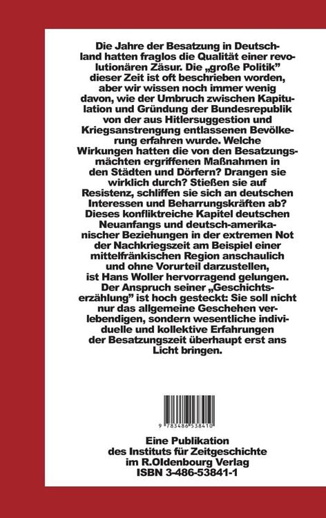 Produktbild: Gesellschaft und Politik in der amerikanischen Besatzungszone