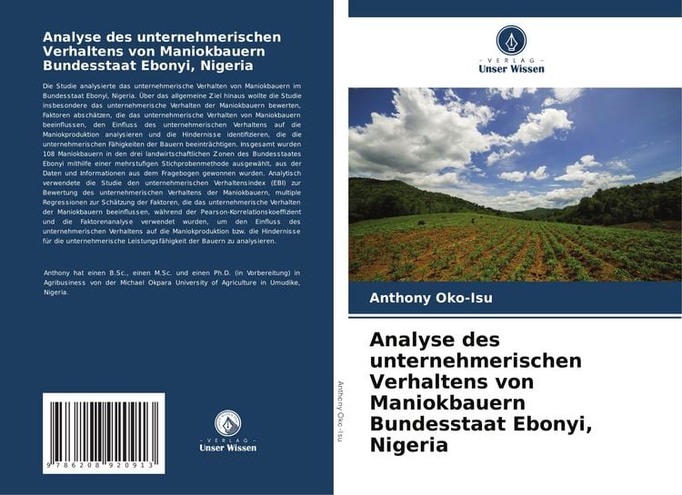 Produktbild: Analyse des unternehmerischen Verhaltens von Maniokbauern Bundesstaat Ebonyi, Nigeria