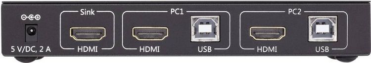 Produktbild: SpeaKa Professional 2 Port KVM-Umschalter HDMI USB 1920 x 1080 Pixel, 3840 x 2160 Pixel