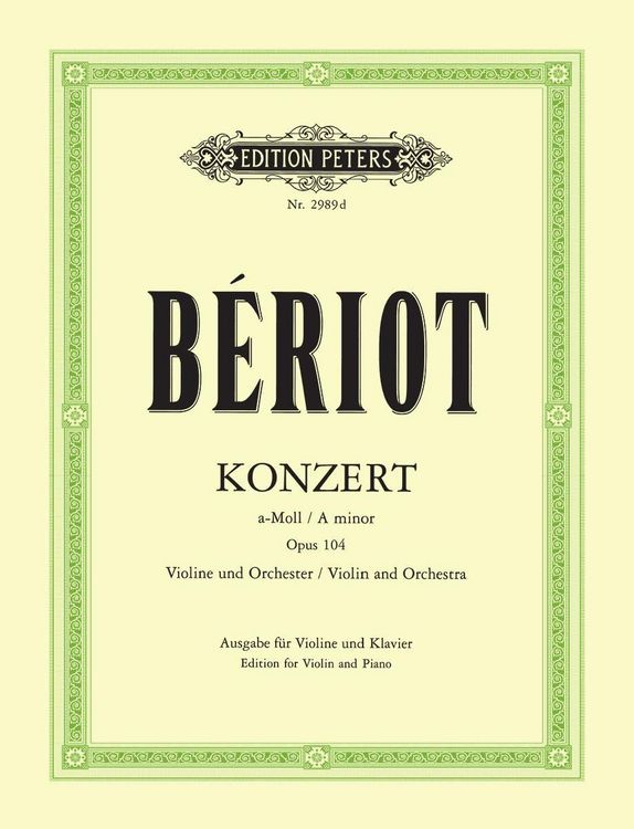 Produktbild: Konzert f&uuml;r Violine und Orchester Nr. 9 a-Moll op. 104