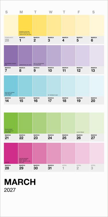 Produktbild: Pantone(tm) Mini Wall Calendar 2027