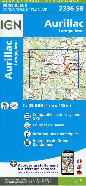 Produktbild: Aurillac-Laroquebrou 1:25 000