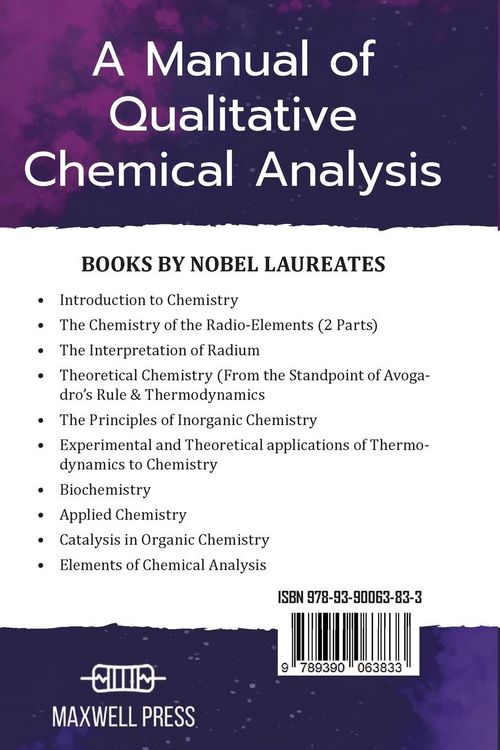 Produktbild: A Manual of Qualitative Chemical Analysis