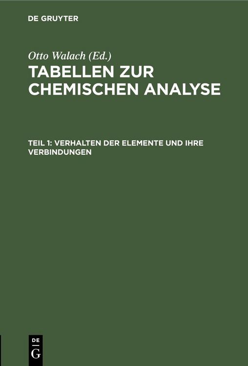 Produktbild: Verhalten der Elemente und ihre Verbindungen