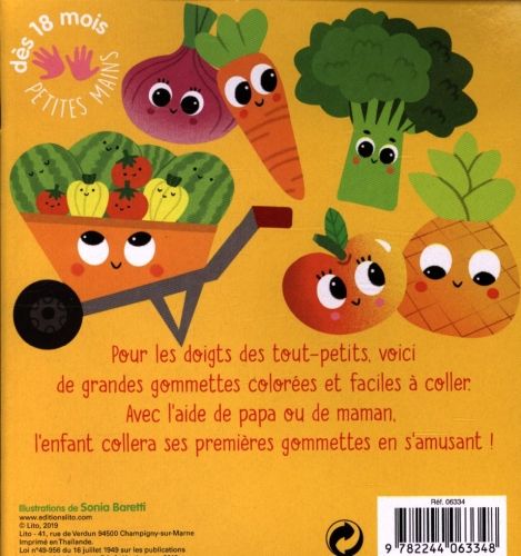 Produktbild: Fruits et l&eacute;gumes du jardin : 50 grandes gommettes autocollantes