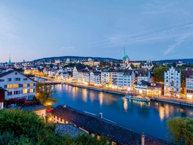 Produktbild: CALVENDO Puzzle Limmat-Quai an der Limmat in Z&uuml;rich | 1000 Teile Lege-Gr&ouml;&szlig;e 64x48cm Foto-Puzzle f&uuml;r gl&uuml;ckliche Stunden