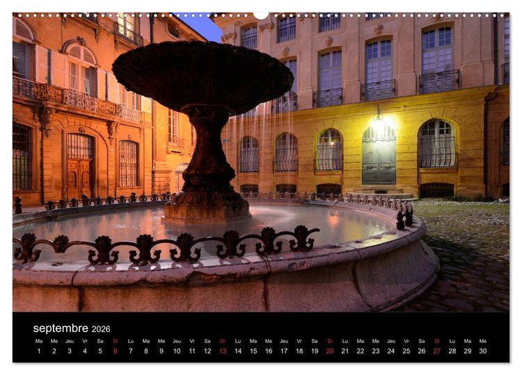 Produktbild: Aix-en-Provence: Capitale du Roi Ren&eacute; (Calendrier mural 2026 DIN A2 vertical) calendrier de bureau
