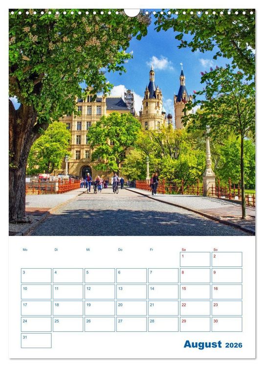 Produktbild: Residenzstadt Schwerin - Mecklenburg-Vorpommern - Terminplaner (Wandkalender 2026 DIN A3 hoch), CALVENDO Monatskalender
