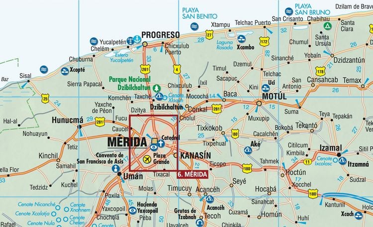 Produktbild: Yucat&aacute;n, Yucatan, Borch Map