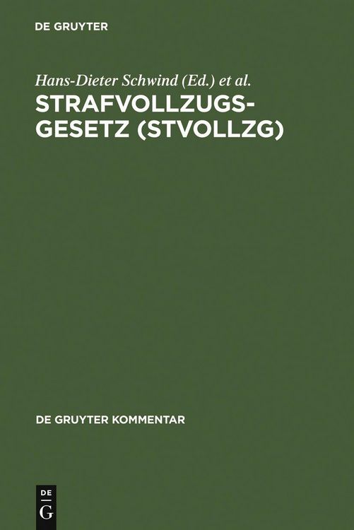 Produktbild: Strafvollzugsgesetz (StVollzG)