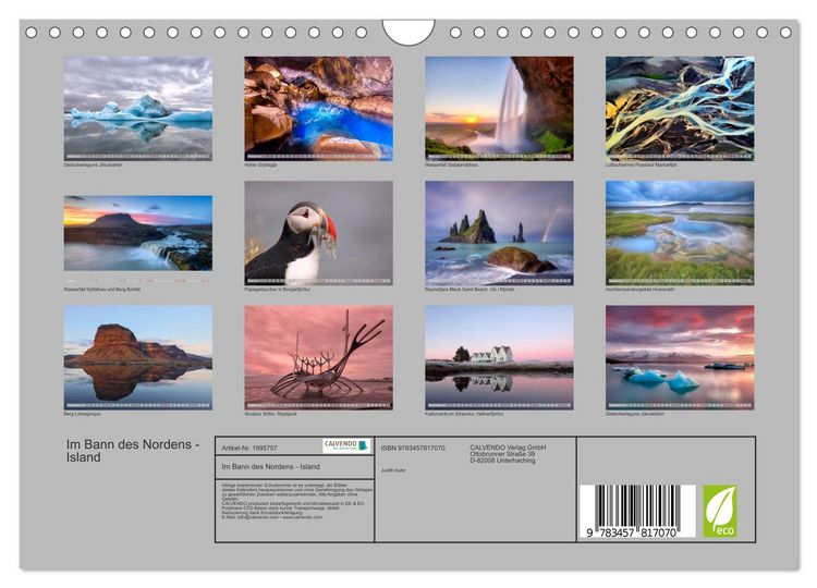 Produktbild: Im Bann des Nordens - Island (Wandkalender 2026 DIN A4 quer), CALVENDO Monatskalender