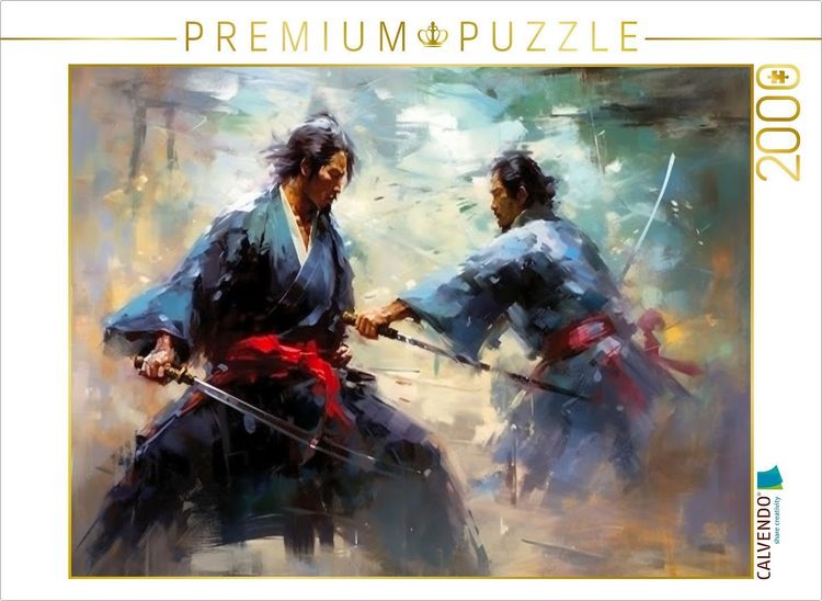 Produktbild: CALVENDO Puzzle Kampftraining zweier Samurai | 2000 Teile Lege-Gr&ouml;&szlig;e 90x67cm Foto-Puzzle f&uuml;r gl&uuml;ckliche Stunden
