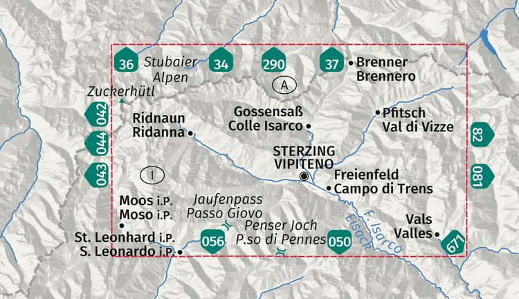 Produktbild: KOMPASS Wanderkarte 058 Sterzing und Umgebung / Vipiteno e dintorni 1:25.000