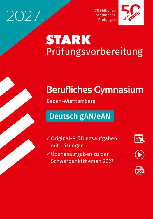 Produktbild: STARK Deutsch - Abitur Berufliches Gymnasium 2027 BW - Pr&uuml;fungsvorbereitung