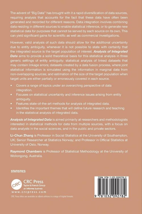 Produktbild: Analysis of Integrated Data