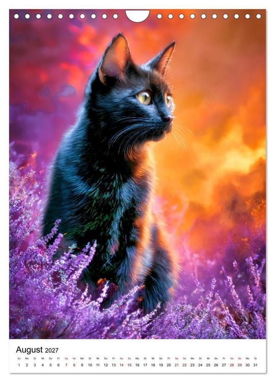 Produktbild: Von wegen Ungl&uuml;ck! - Die faszinierende Welt schwarzer Katzen (Wandkalender 2027 DIN A4 hoch), CALVENDO Monatskalender