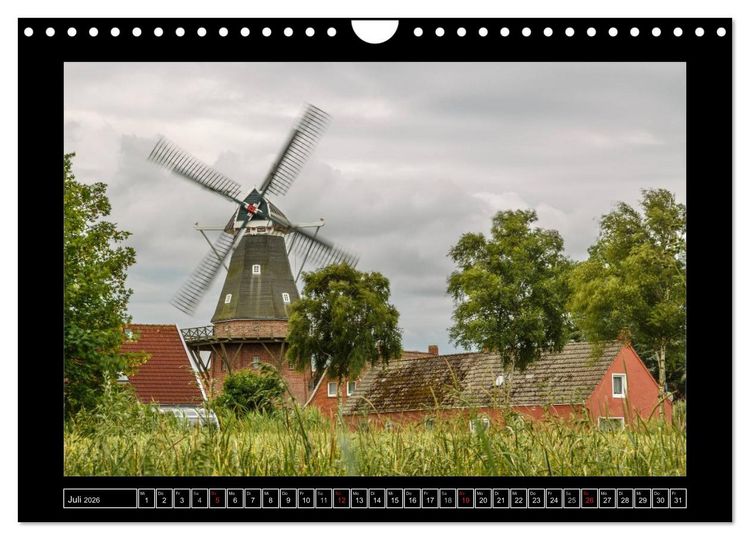 Produktbild: Rysum - Warfendorf in Ostfriesland (Wandkalender 2026 DIN A4 quer), CALVENDO Monatskalender