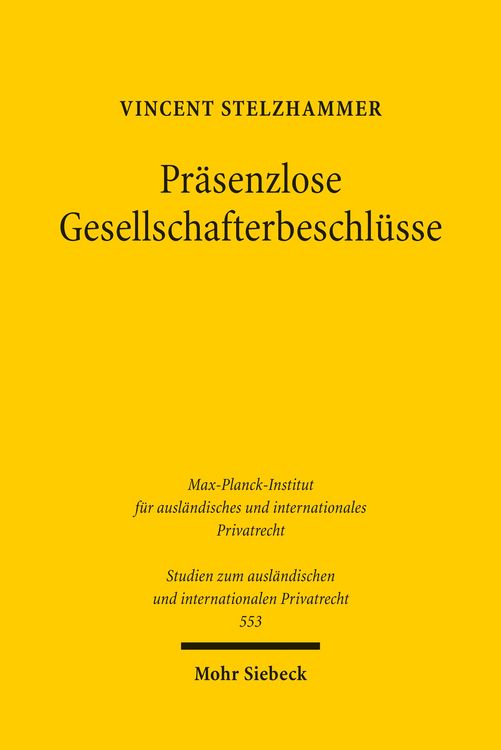 Produktbild: Pr&auml;senzlose Gesellschafterbeschl&uuml;sse