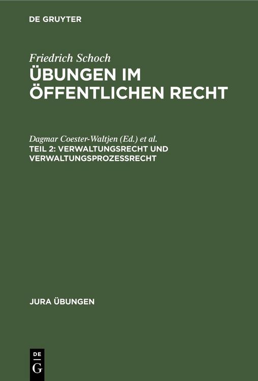 Produktbild: Verwaltungsrecht und Verwaltungsprozessrecht