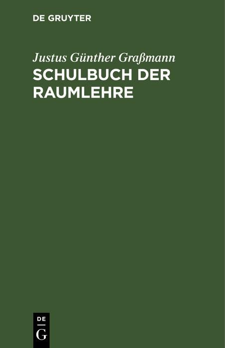 Produktbild: Schulbuch der Raumlehre