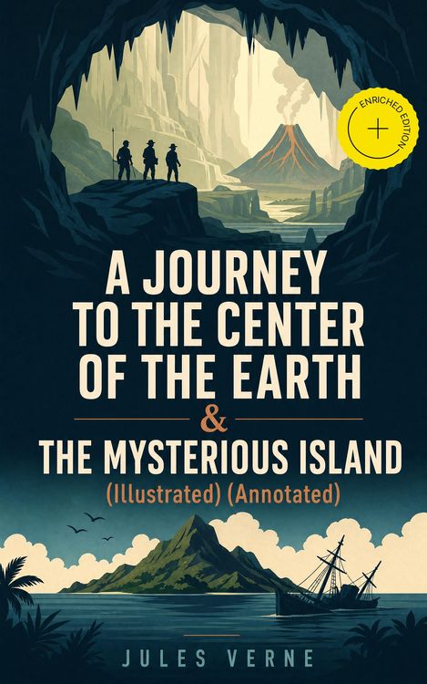 Produktbild: A Journey To The Center Of The Earth & The Mysterious Island (illustrated) (annotated)