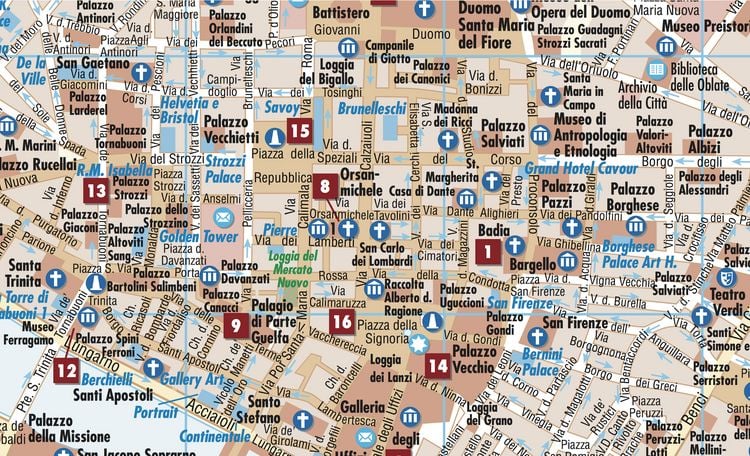 Produktbild: Florence, Florenz, Borch Map