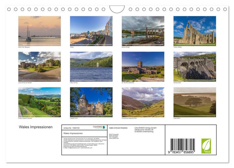 Produktbild: Wales Impressionen (Wandkalender 2026 DIN A4 quer), CALVENDO Monatskalender