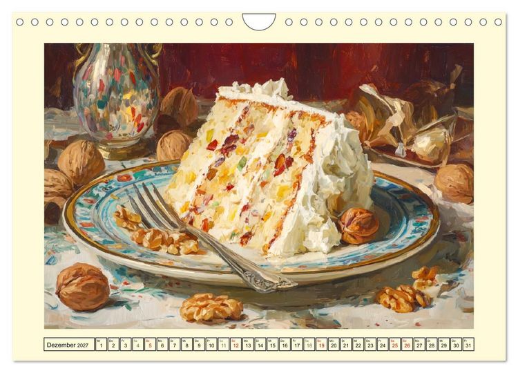 Produktbild: Pattiserie und Pinsel. Tortentr&auml;ume in kunstvoller &Ouml;loptik (Wandkalender 2027 DIN A4 quer), CALVENDO Monatskalender