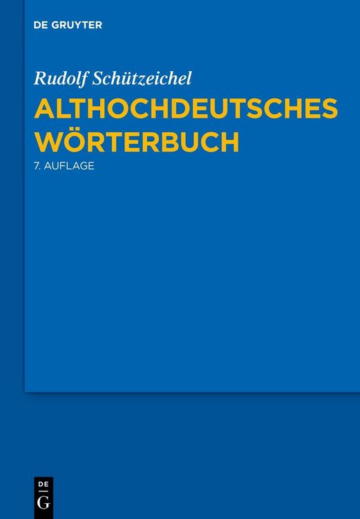 Produktbild: Althochdeutsches W&ouml;rterbuch