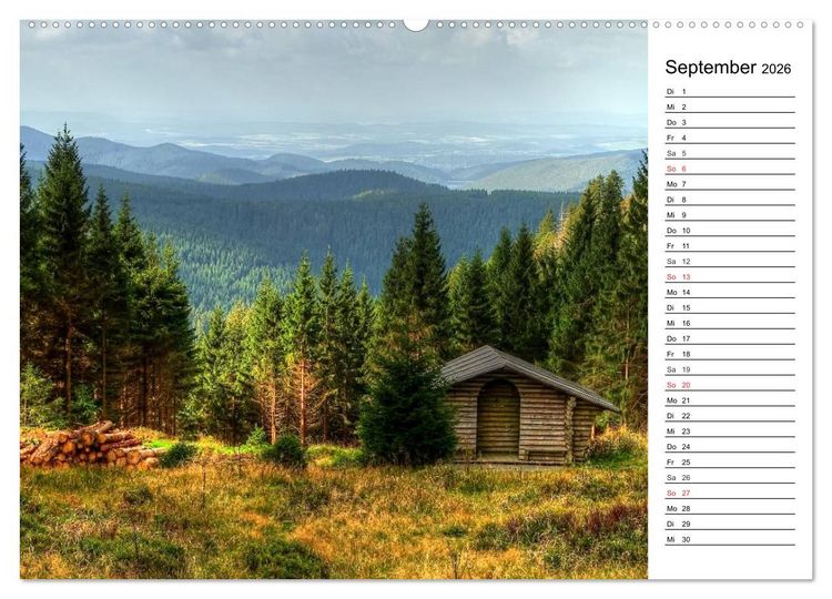 Produktbild: Landschaften im Harz (hochwertiger Premium Wandkalender 2026 DIN A2 quer), Kunstdruck in Hochglanz