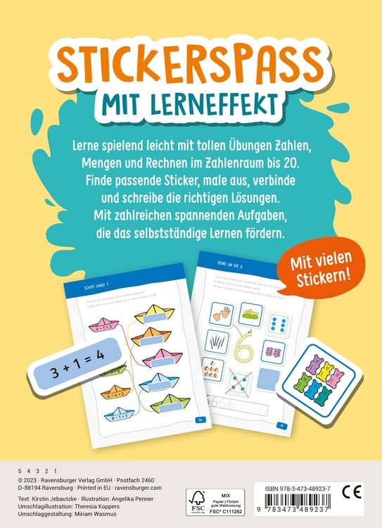 Produktbild: Mein Stickerr&auml;tselblock: Zahlen und Rechnen